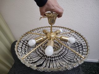 Lámpara salón cristal de roca