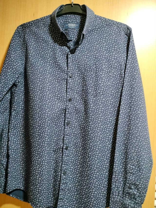 Camisa Azul hombre Pull &Bear