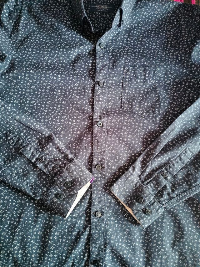 Camisa Azul hombre Pull &Bear