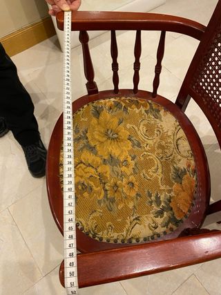 Sillas de madera vintage, tapizadas