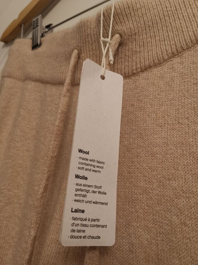 Pantalón punto mujer lana