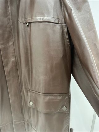 Giubbotto uomo pelle marrone Guido Bambi Taglia 54