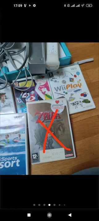 Nintendo wii 2 mandos y 6 juegos