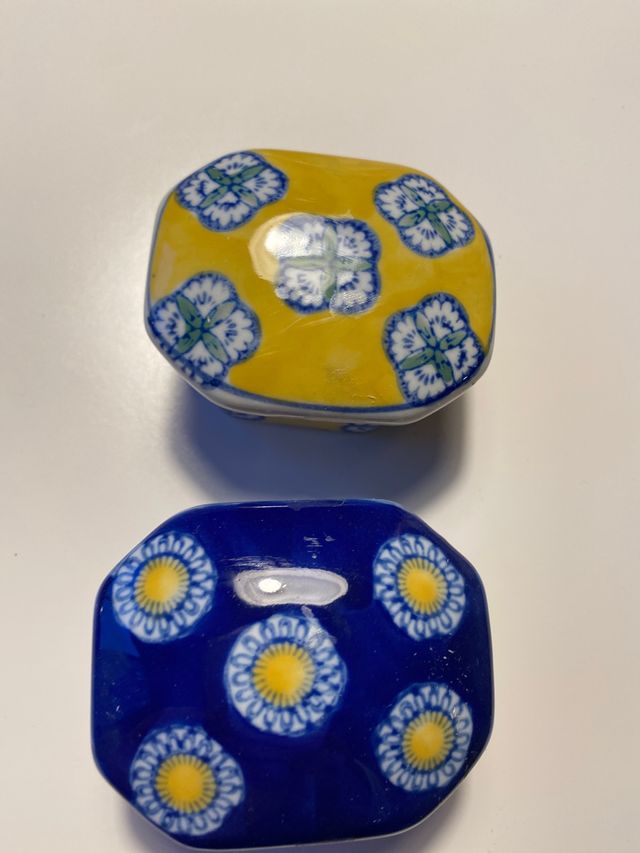 Pareja cajitas de cerámica