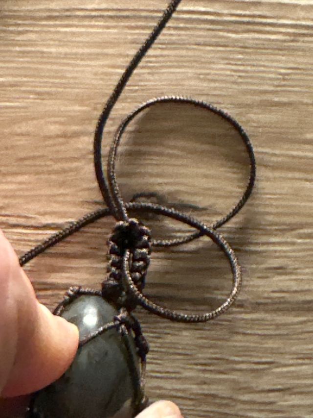 Collar ajustable, piedra labradorita