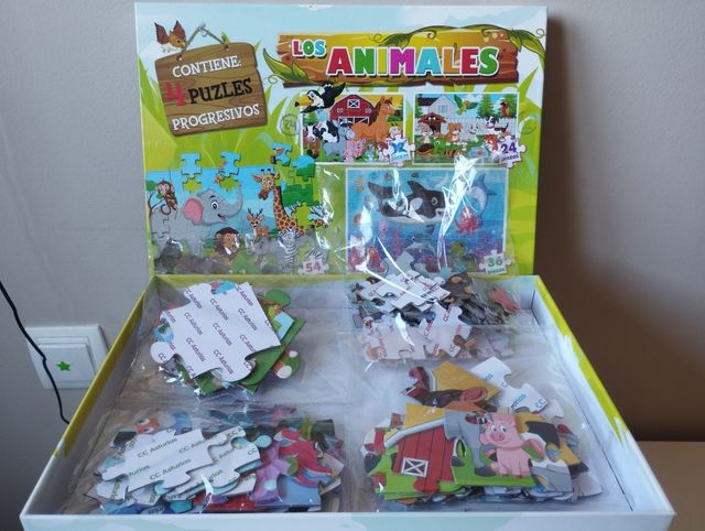 4 Puzzles Progresivos. Los animales.