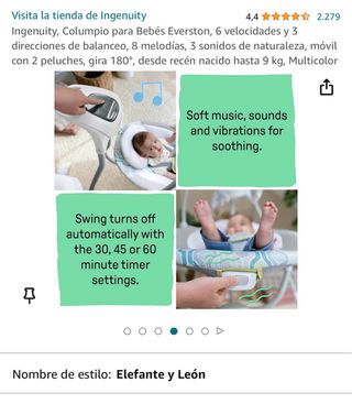 Hamaca bebé , silla mecedora