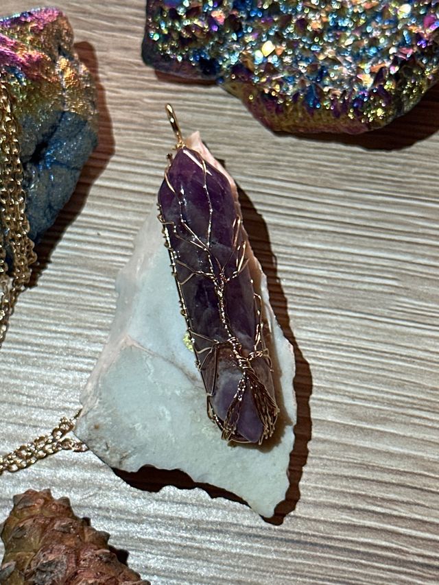 Collar cuarzo amatista