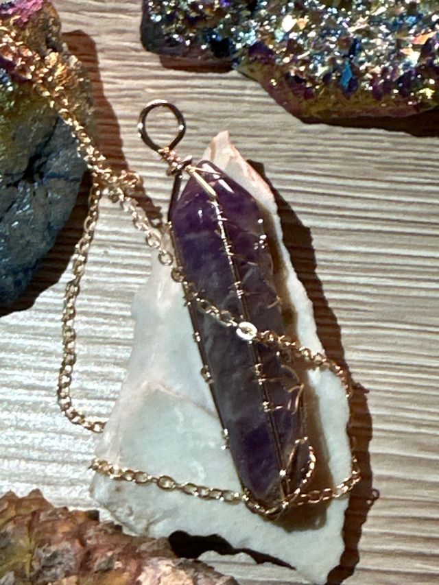 Collar cuarzo amatista