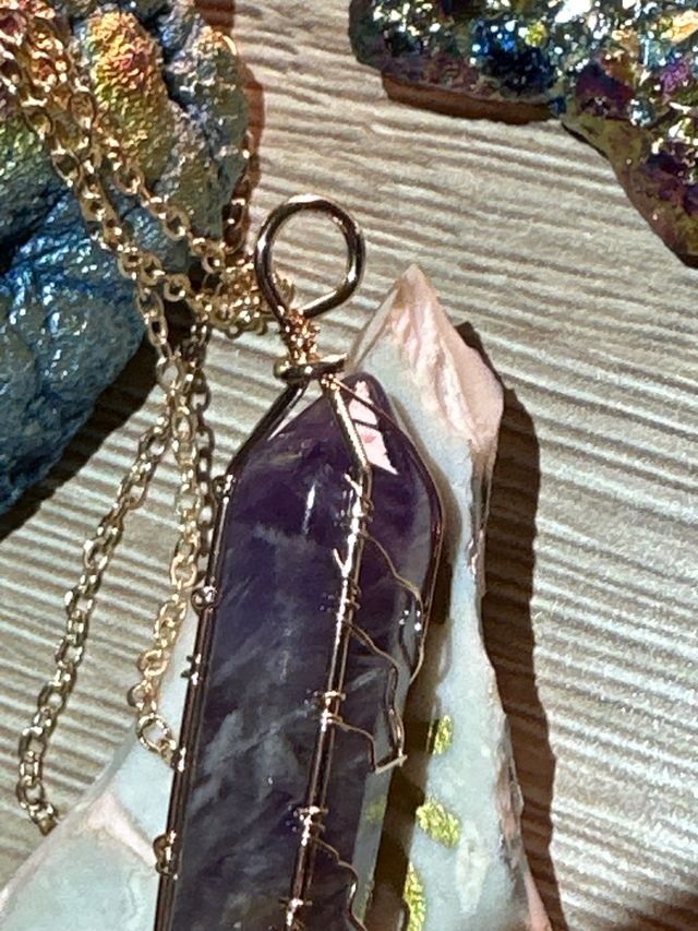 Collar cuarzo amatista