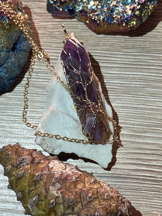 Collar cuarzo amatista