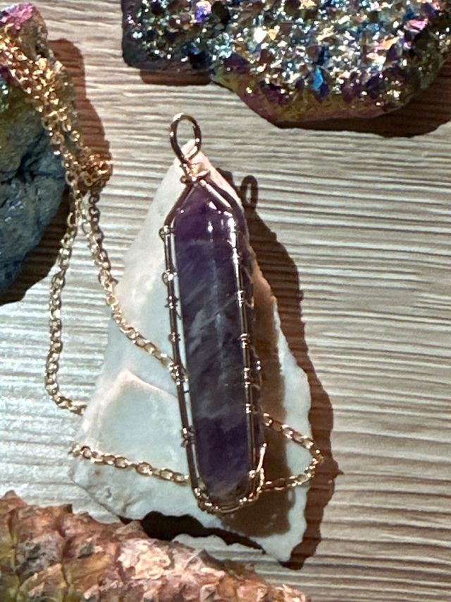 Collar cuarzo amatista