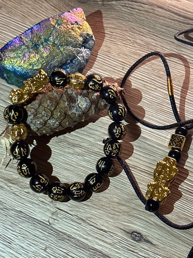 Conjunto pulsera y collar Feng Shui