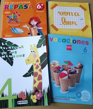 4 Cuadernos de vacaciones SM y Bruño