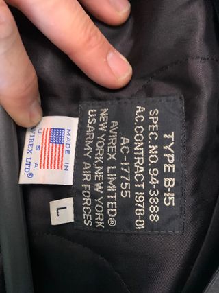 cazadora bomber Avirex vintage 90’