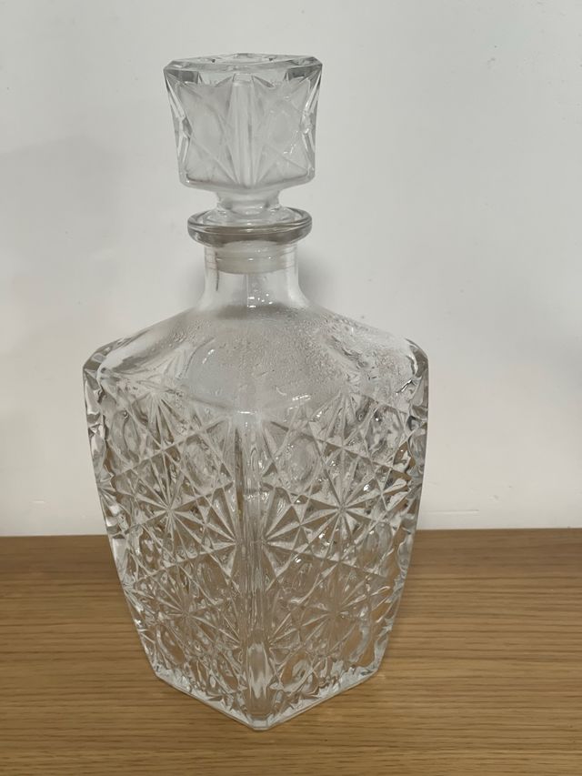 Botella de cristal de Bohemia