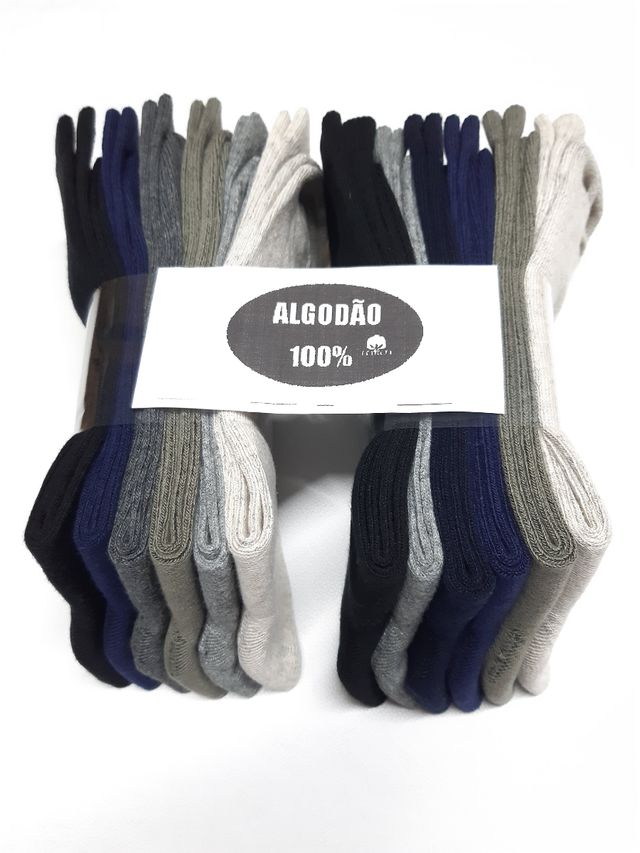 Calcetines, 12 pares, en algodon 100%