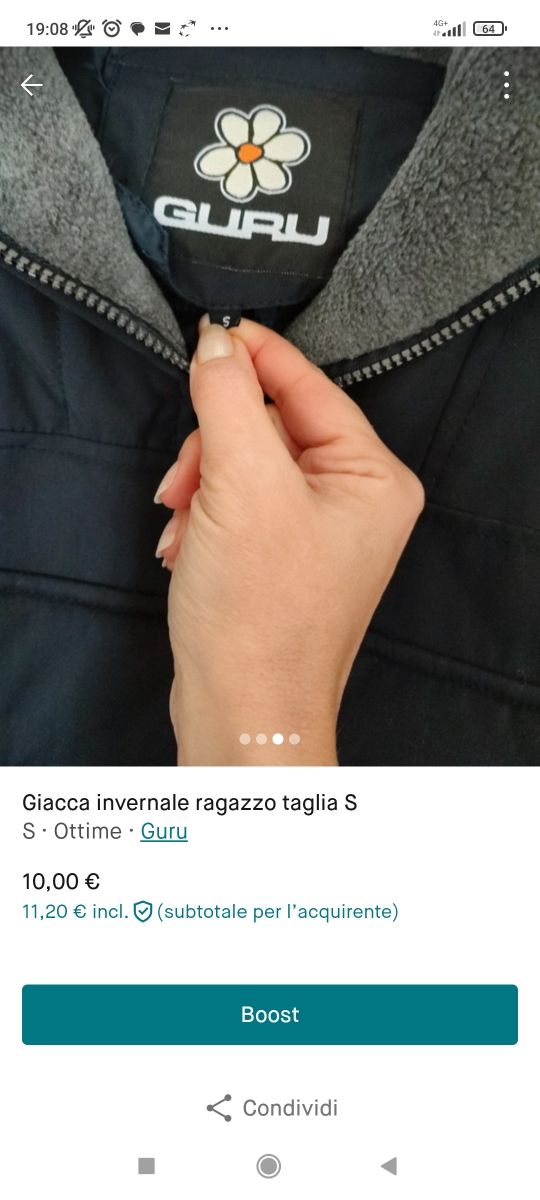 Giubbotto invernale ragazzo