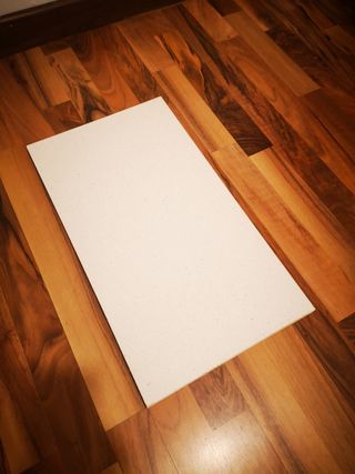 Baldosa quarzo blanco brillo 53x30x2 cm