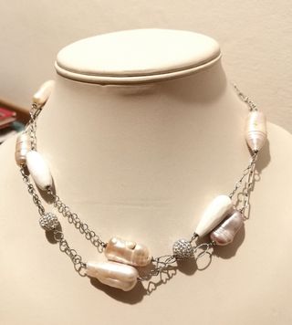 Collana lunga con Agata e Argento.