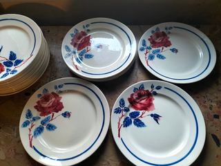 Juego de 6 platos franceses LUNEVILLE.