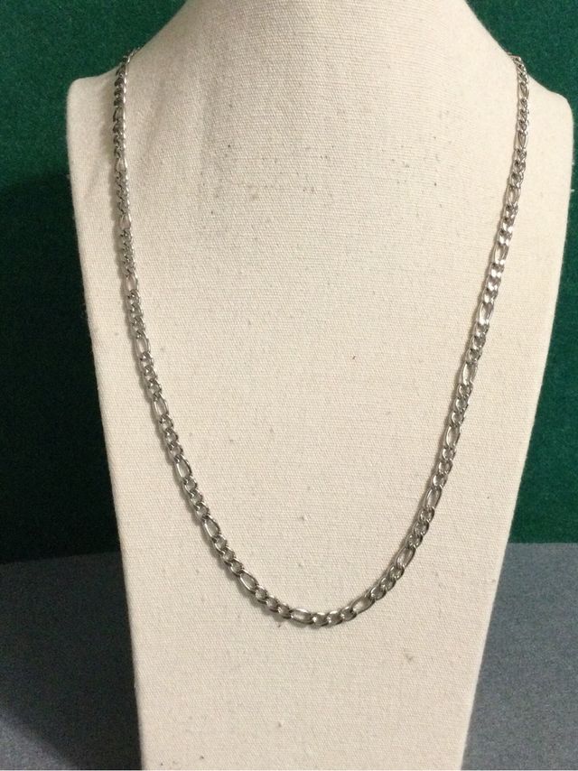 cadena tres por uno en acero, plateado