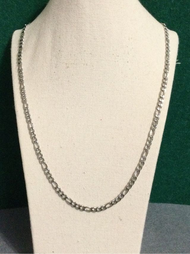 cadena tres por uno en acero, plateado