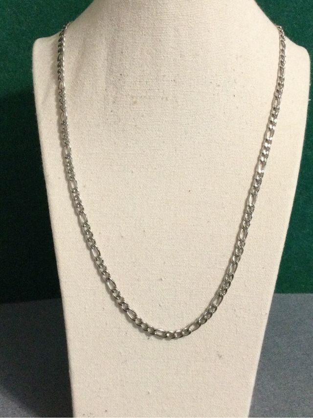 cadena tres por uno en acero, plateado