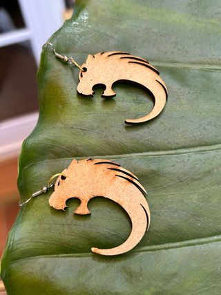 pendientes de madera