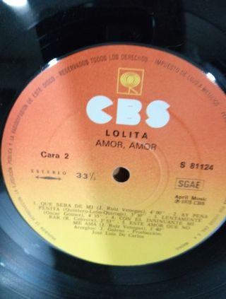 DISCO VINILO LP LOLITA, Amor, Amor ALBUM ESTÉREO