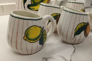 JUEGO DE JARRA Y VASOS SANGRÍA DE DECORACIÓN