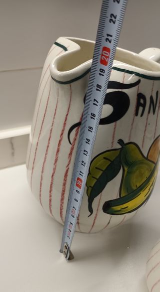 JUEGO DE JARRA Y VASOS SANGRÍA DE DECORACIÓN