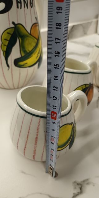 JUEGO DE JARRA Y VASOS SANGRÍA DE DECORACIÓN