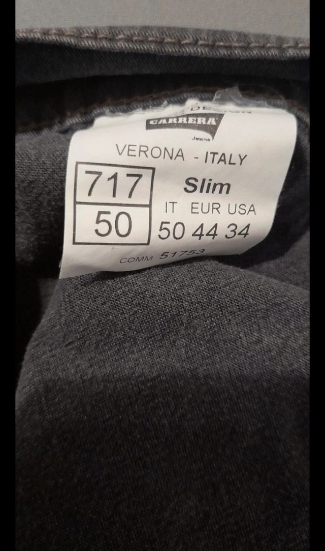 Jeans Carrera uomo Slim Taglia 50