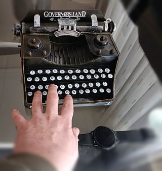 Máquina escribir de decoración