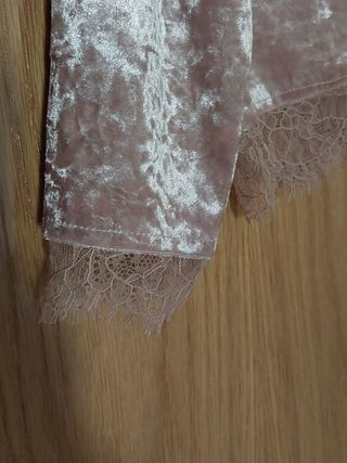 Top de terciopelo rosa sin estrenar