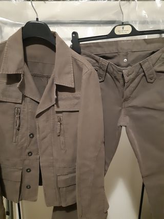 Completo vintage donna giacca e pantaloni