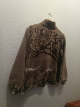 Sudadera Polar Lobos Retro Vintage 90s.