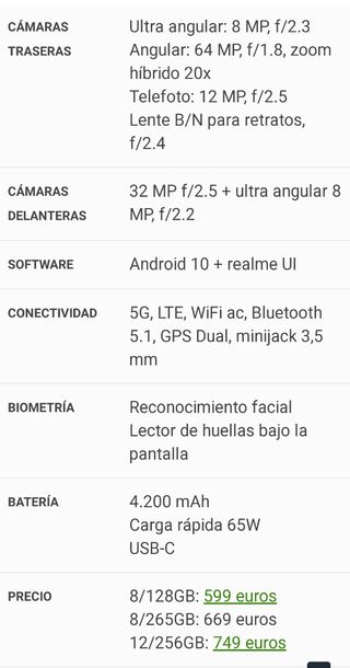 REALME X50 PRO 5G 12GB RAM 256GB