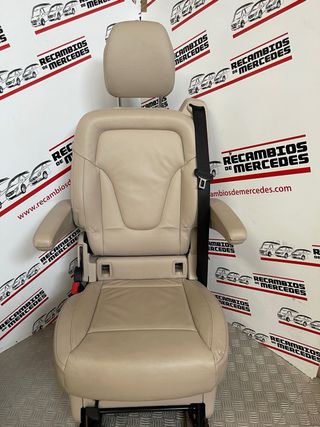 asiento de piel beige