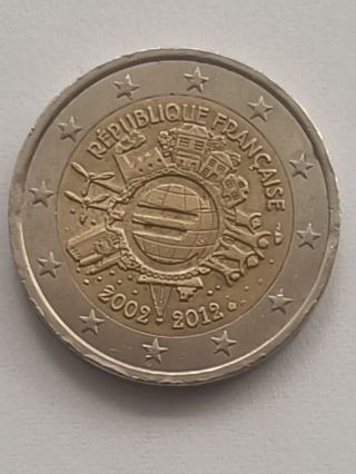 Francia 2012, 2€ ,Diez años del euro