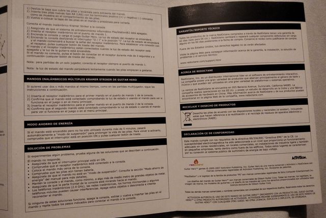 Guitarra Guitar Hero Play Station