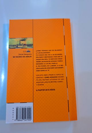 Libro: Mi vecino de abajo. Barco Vapor