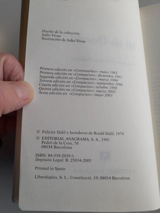 "Mi tío Oswald" de Roald Dahl. Novela erótica.