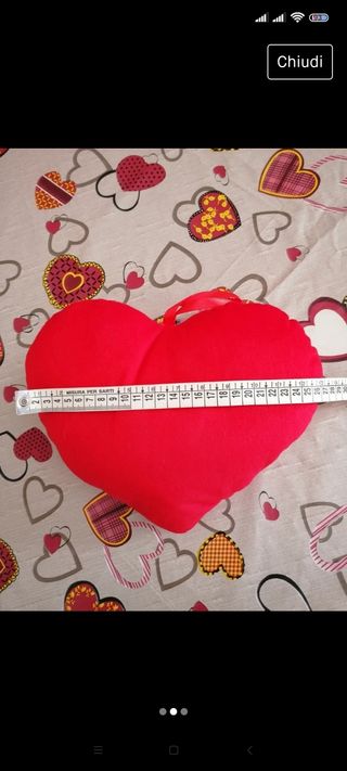 Cuscino di peluche forma cuore , regalo per San Va