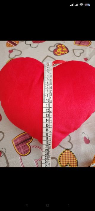Cuscino di peluche forma cuore , regalo per San Va