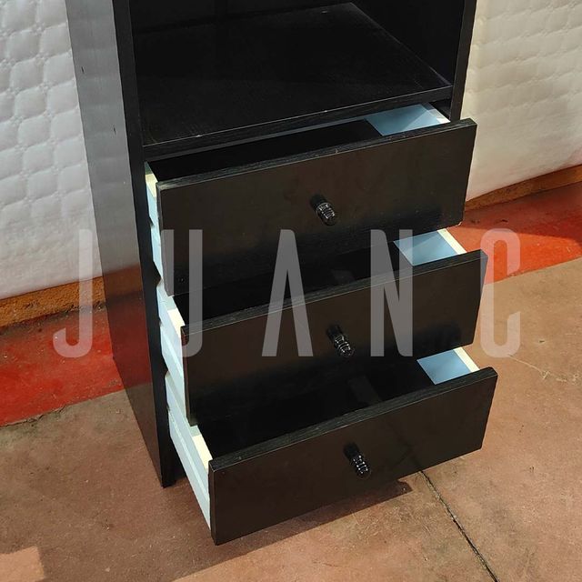 Estantería librería de madera negra 42x180x29