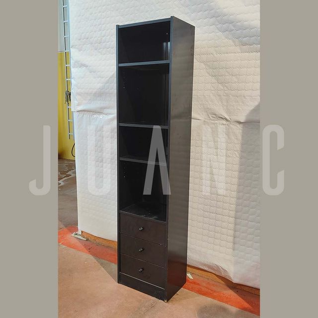 Estantería librería de madera negra 42x180x29