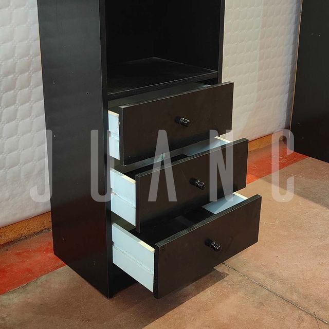 Estantería librería de madera negra 42x180x29