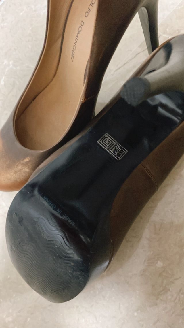 Zapato piel Adolfo Dominguez color cobre